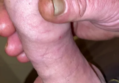 Huge Uncut Cock Jerk off Ending with Big Cumshot