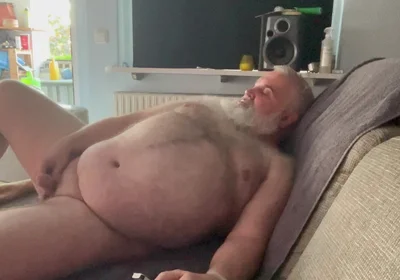 Wanking at the Sofa 5