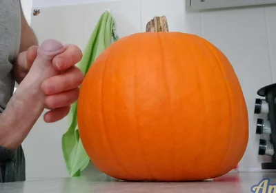Another Halloween Orgasm. Throbbing and Thick on Pumpkin.