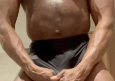 Sexy Black Muscle Stepdad Vibrating Sex Toy Wank