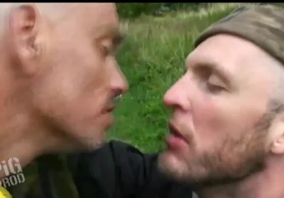 pigprod - spitting piss skinhead boys outdoor