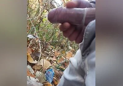 I Found Strange Used Condoms In Forest And Jerk With Them3