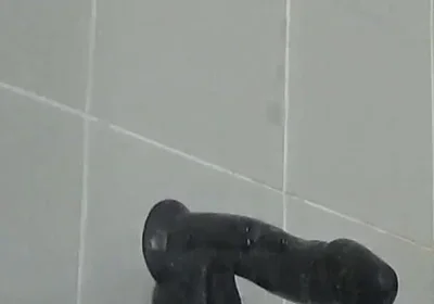 Riding a Large Black Cock Dildo 1