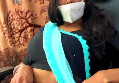 Crossdresser in Saree Jerking off