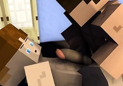 Late Game Night With The Boys - Minecraft Gay Sex Animation