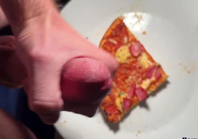 Twink Squirt on His Pizza