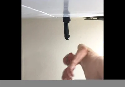 Good Views of Riding Large Black Cock Dildo