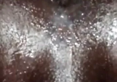 Horny Bottom Toying His Big Black Oiled Ass