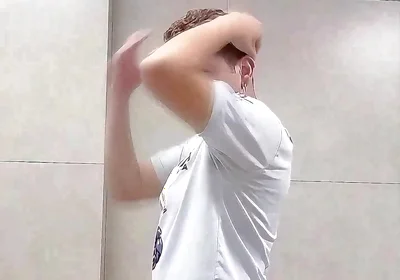 I Almost Got Caught by the Security Guard Exposing Myself in the Public Restroom.