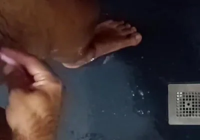 Shaving Balls and Masturbating