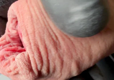 Long Foreskin and Huge Cockhead with Dripping Precum