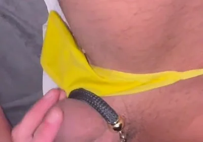 Jerking off Cock in Panties