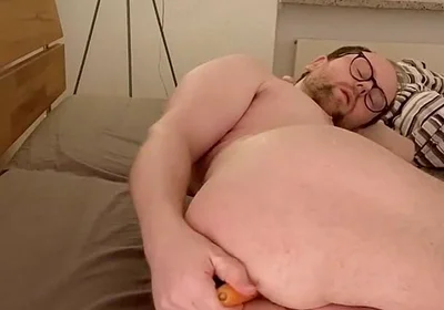 Stretching Ass with Big Cucumber