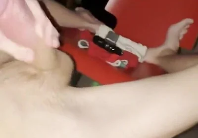 Athletic Russian guy with a massive cock cums on his abs with moans