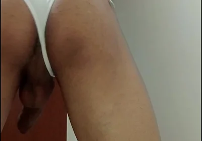 Showing Her Panties Under Her Skirt with POV Surprise, Come and Bust My Ass