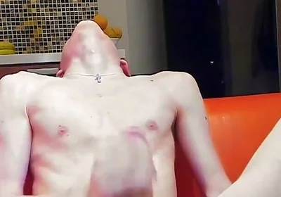 Very Long Cumshot on Cock Stays Hard