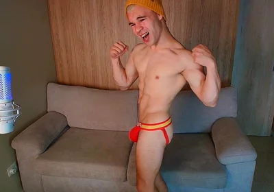 A Handsome Russian Guy Showing off His Muscles and Ass