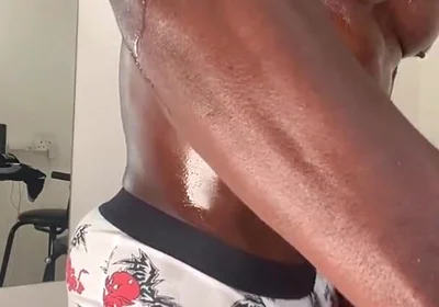 Twisting My Nipples Stroking My Dick Threw My Boxers Massive Cumshot