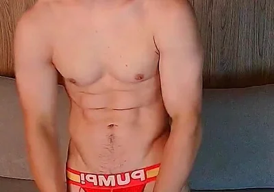 A Handsome Russian Guy Showing off His Muscles and Ass