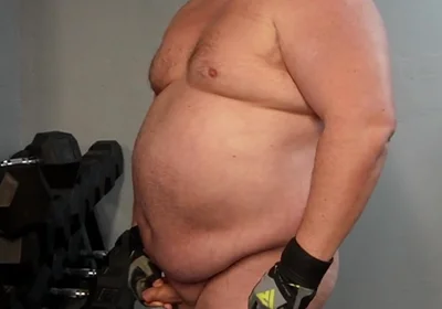 Muscle Chub Bear Working Out