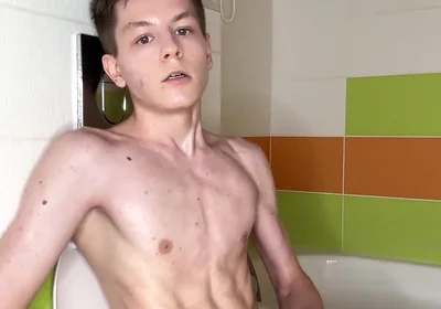 Good Jerking off Sitting on the Toilet