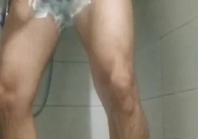 Shaving Cock and Asshole in The Shower