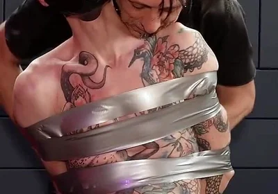 Nicky Tape Bondage in Rotate Table Sony