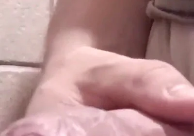 Cock Ring in a Public Bathroom Is Fun!