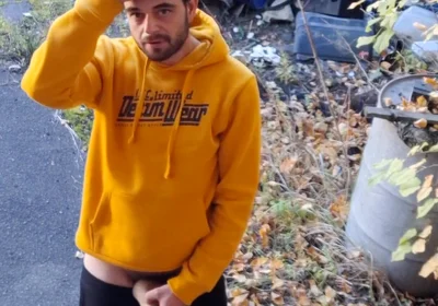 Masturbating in an Abandoned Factory Outdoors and Inside Halls