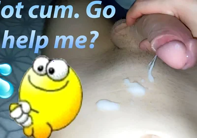 Hot and Passionate Jerking off, a Lot of Sperm. He Finished Sweetly and with Moans