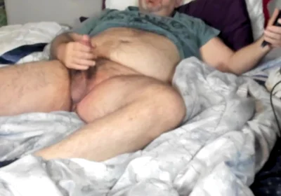 Mature Chubby Bear Jerkoff with Lube and Sex Toy