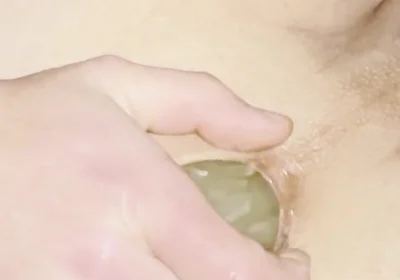Dildo Bent in Half and Stuffed Into Asshole