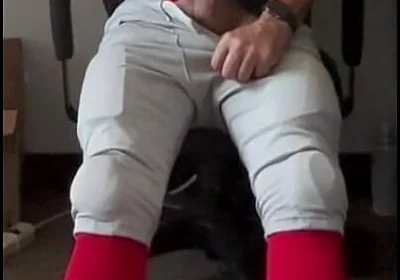 Jockdad87 Jerks and Shoots a Load in His Football Uniform