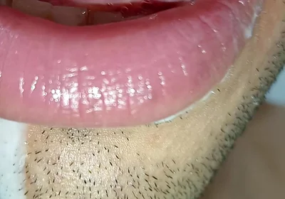 I Love Cum in My Mouth, Tongue Long Tongue, Kiss, Six Pack, Fitness Gym, Submissive, Women's Lingerie