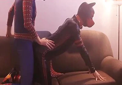 Puppy Gets Fucked By Horny Cosplay Spiderman
