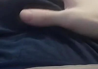 Guy in Panties Massages His