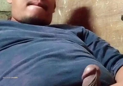 Chubby Daddy Playing with His Thick Cock