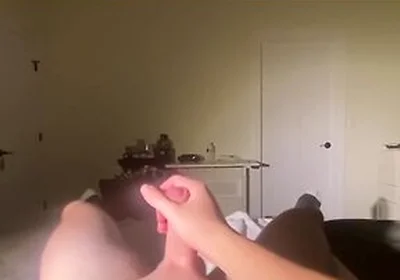 Hung Guy Blasts A Massive Load Of Cum All Over Himself