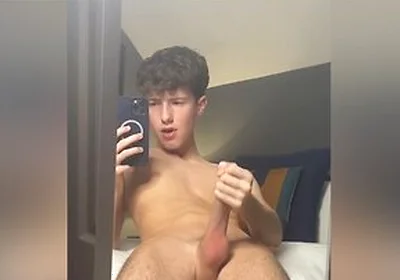 Twink Flexes And Jerks Off In Mirror - Tpk