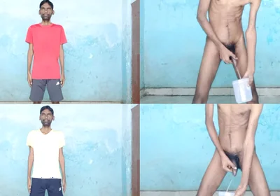 Rajesh Playboy 993 Two Pissing in the Jar Golden Shower Naked Uncut Hairy Foreskin Cock Pubes