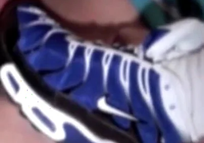 Arab slut submissed to the sneakers of his 2 friends