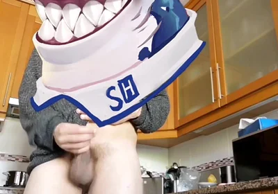 Hot Stud Jerking off and Cumming in the Kitchen While Cooking