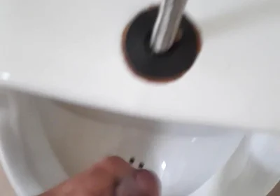 I Jerk off in a Public Bathroom, I Cum and I Swallow My Cum