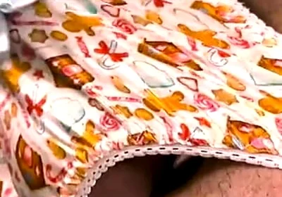 Satin Gingerbread Thong Play