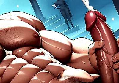 Tanned White Men Cumming Image Set