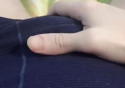 Teasing My Throbbing Bulge - Jerking off Through the Thin Fabric