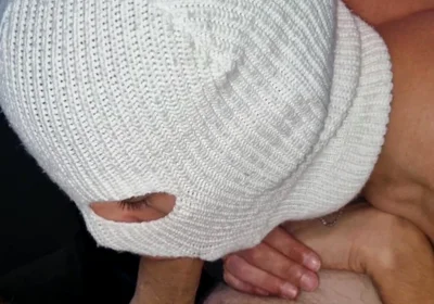 18-year-old Fucker Stuck a Thick Cock in His Ass, Tearing His Tights in the Car on the Highway