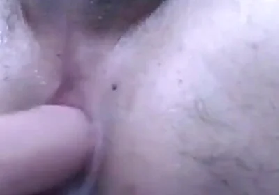 White socks Latino gaps his hole for his master