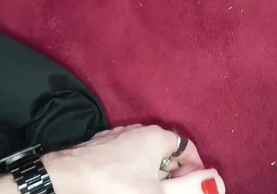 Red Nails Foot Fetish