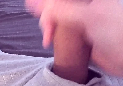 Watching Porn Leads to Noisy Cumshot After Quick Horny Wank